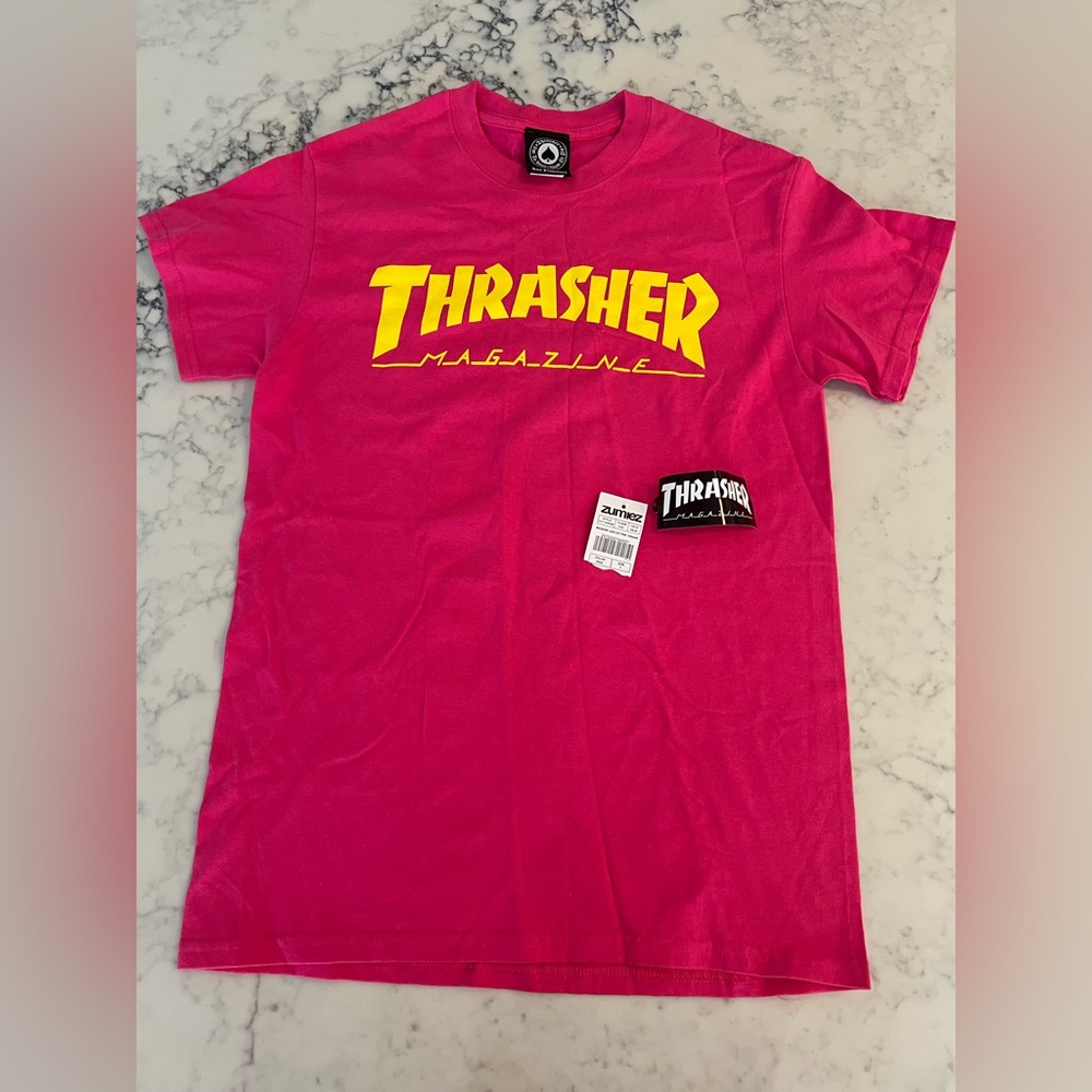 New Thrasher Magazine Logo Pink Size Small T Shirt Skateboarding